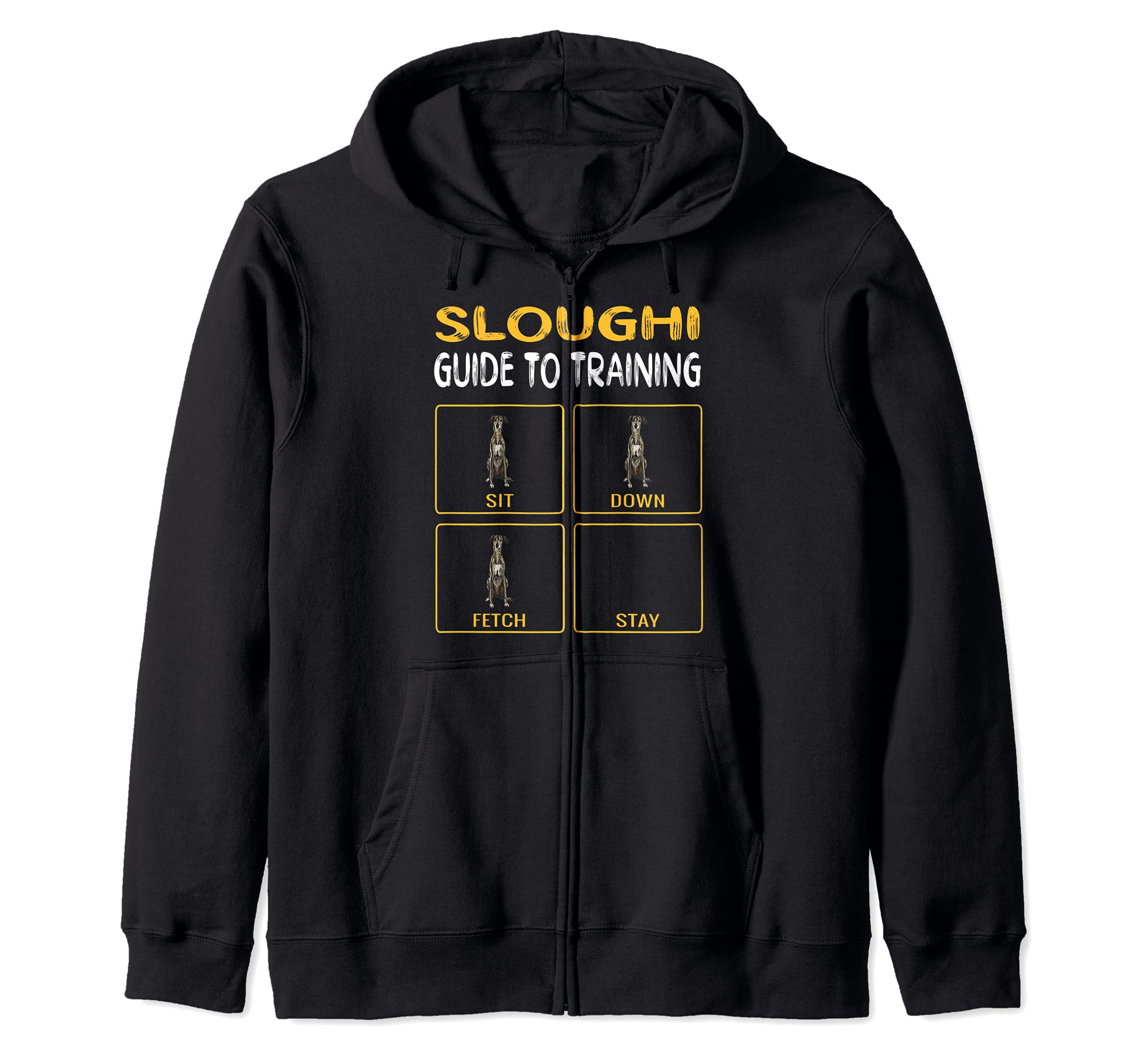 Funny Sloughi Guide To Training Dog Obedience Zip Hoodie