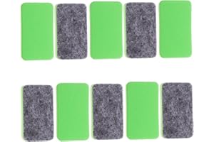 GARIOUANS 50pcs Green Felt Mini Whiteboard Erasers Chalkboard Cleaners for Teachers and Office Use Compact for
