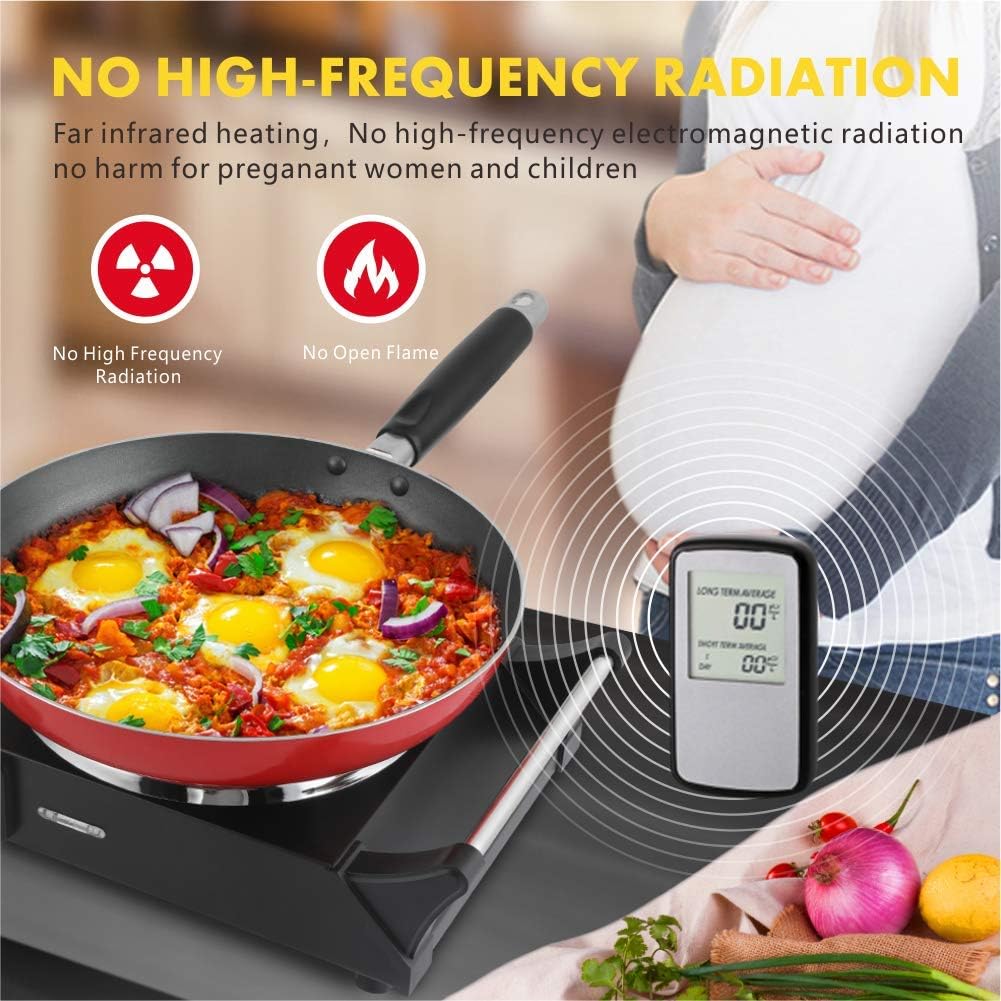 Techwood 1800W Hot Plate Portable Electric Stove Countertop Double Burner with Adjustable Temperature & Stay Cool Handles, 7.5” Cooktop for RV/Home/Camp, Compatible for All Cookwares: Kitchen & Dining