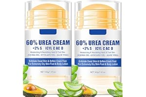 ASMAYSA 2Pcs 60% Urea Foot Cream Set, Hydrating Lotion Stick Balm, Hand and Foot Cream Urea Moisturizer, Moisturizing Cream 60 Percent for Feet Maximum Strength, 40G Each