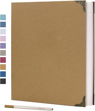 Vienrose Photo Album Self Adhesive 40 Pages Hardcover 3 Ring Scrapbooking Kit