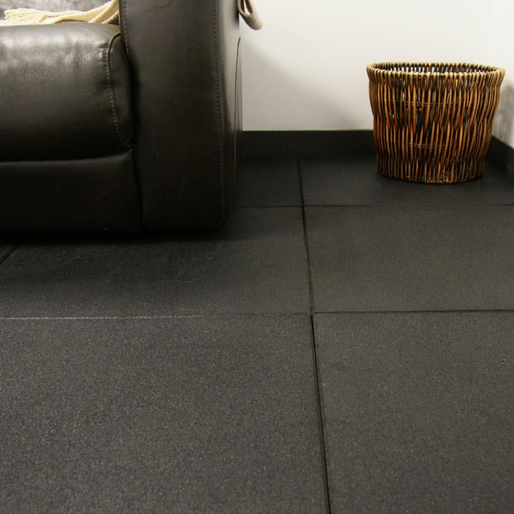 Rubber-Cal Eco-Sport Interlocking Tile-Pack of 5, Coal, 3/4 x 20 x 20-Inch: Sports & Outdoors