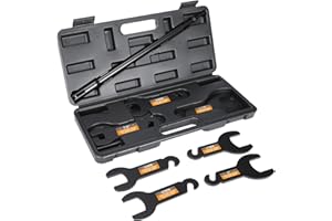 DenForste Pneumatic Fan Clutch Removal Tool Kit - 8pcs Clutch Fan Removal Tool Kit Compatible with Jeep, Ford, GM, Chrysler