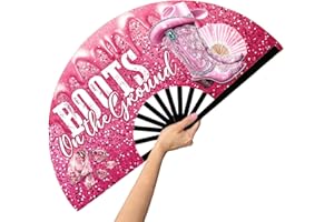 WINSD 13'' Large Boots on The Ground Hand Fan Where Them Fans At Clack Fan Clacking Fans for Line Dancing Hand fan foldable Fan For Cowgirl Women Men (Design-2)