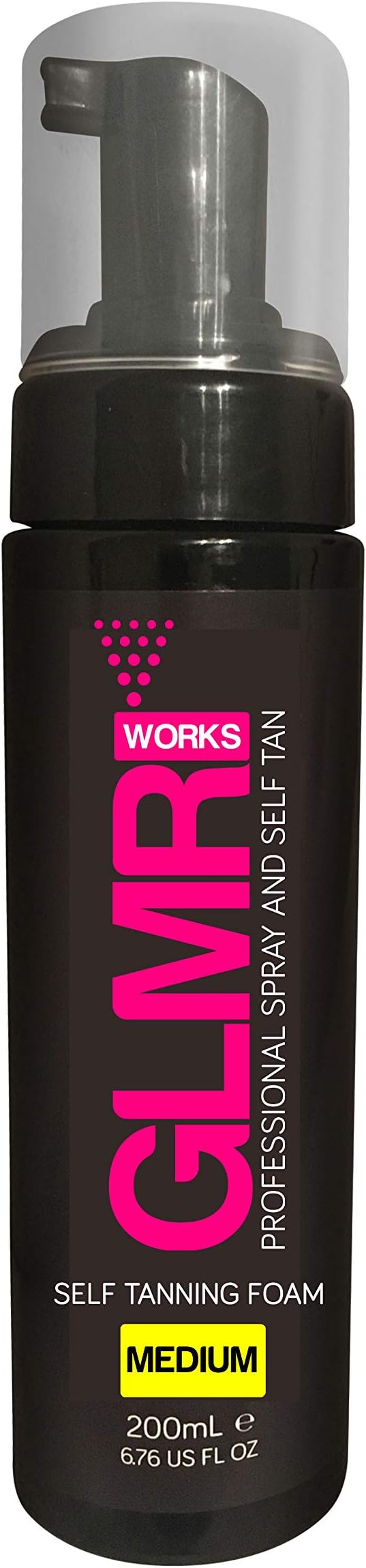 Fake Tan Mousse GLMR Works Professional Self Tanning Foam 200mL Sunless Tanner - (Medium)