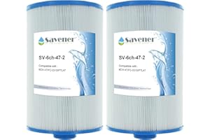 Savener Spa Filter Replacement for Unicel 6CH-47, Filbur FC-0315, PTL47W-P4,373043 Hot Tub Filter, 47sq.ft, 2 Pack