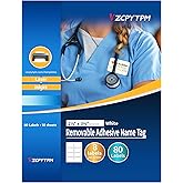 VZCPYTPM Printable Name Tags Stickers,2-1/3" x 3-3/8" Name Badges Stickers for Printer,80 Total,Custom Adhesive Name Labels for Events,Clothes,Badges,Office,School,Conferences,and Fabric Use