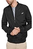 Threadbare Mens Vermont Biker Bomber Jacket MA1 Harrington Zip Through Coat