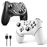 AceGamer 2 pack Wireless Pro Controller for Nintendo Switch/Lite/OLED/Switch 2/PC, Dual Vibration/Turbo/Ergonomic for Switch 