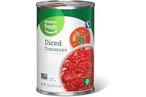 Amazon Fresh, Diced Canned Tomatoes In Tomato Juice, 14.5 Oz (Previously Happy Belly, Packaging May Vary)