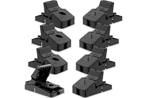 Kat Sense Rat Traps That Work Indoor & Outdoor for Instant Kill Results, Set of 8 Large Reusable Snap Traps for Mice Chipmunks 'N Squirrels