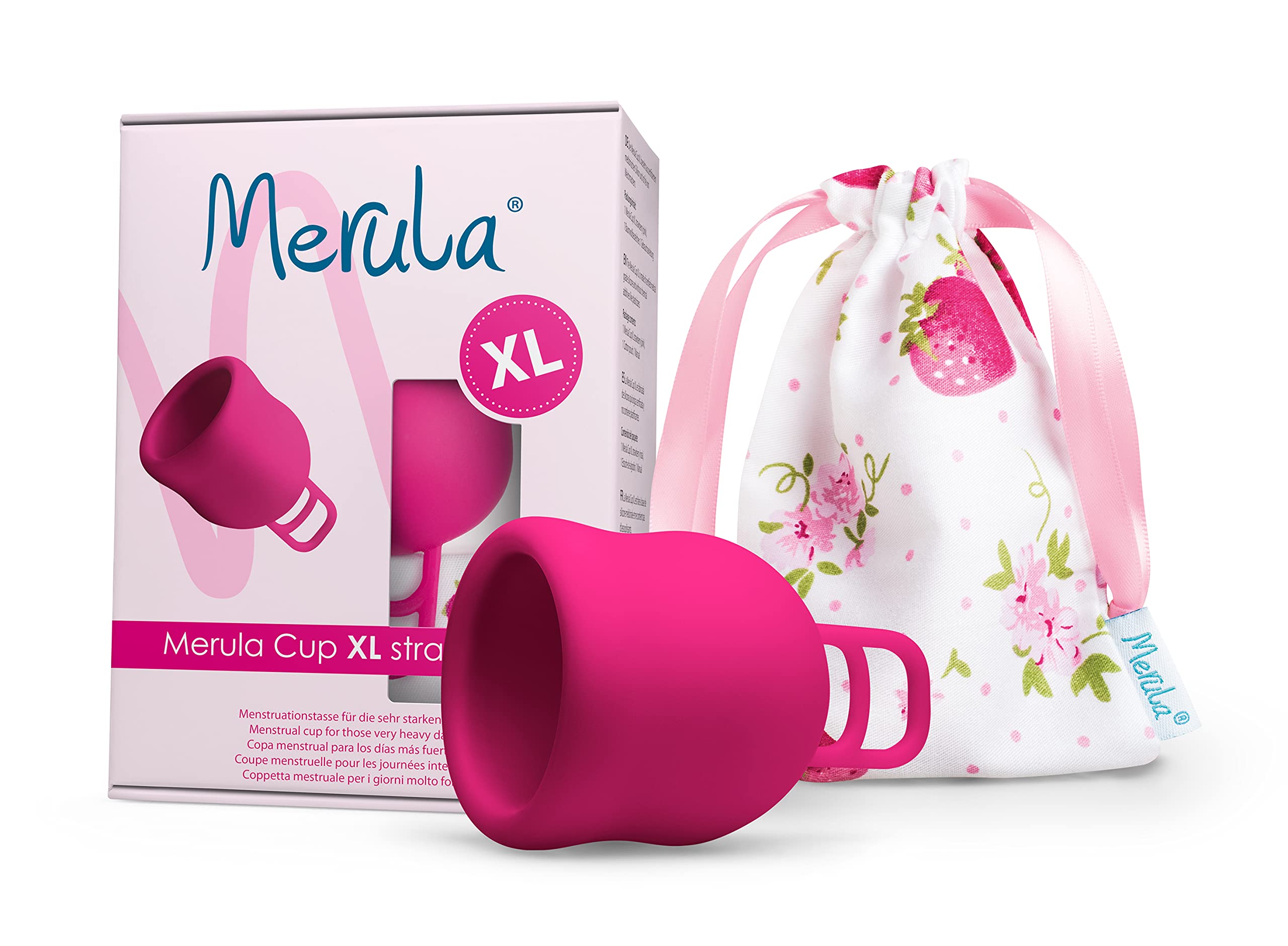 Merula Cup XL Strawberry (Pink) – The Menstrual Cup for Those Very Heavy Days