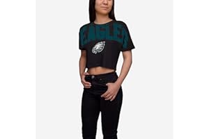 FOCO Women's NFL Team Logo Ladies Fashion Crop Top Shirt