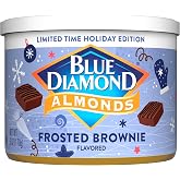 Blue Diamond Almonds, Holiday Frosted Brownie Flavored Sweet Snack Nut Almonds Perfect Size for On-The-Go, Holidays and Gatherings, Lunch, Adults and Kids, 6oz Can