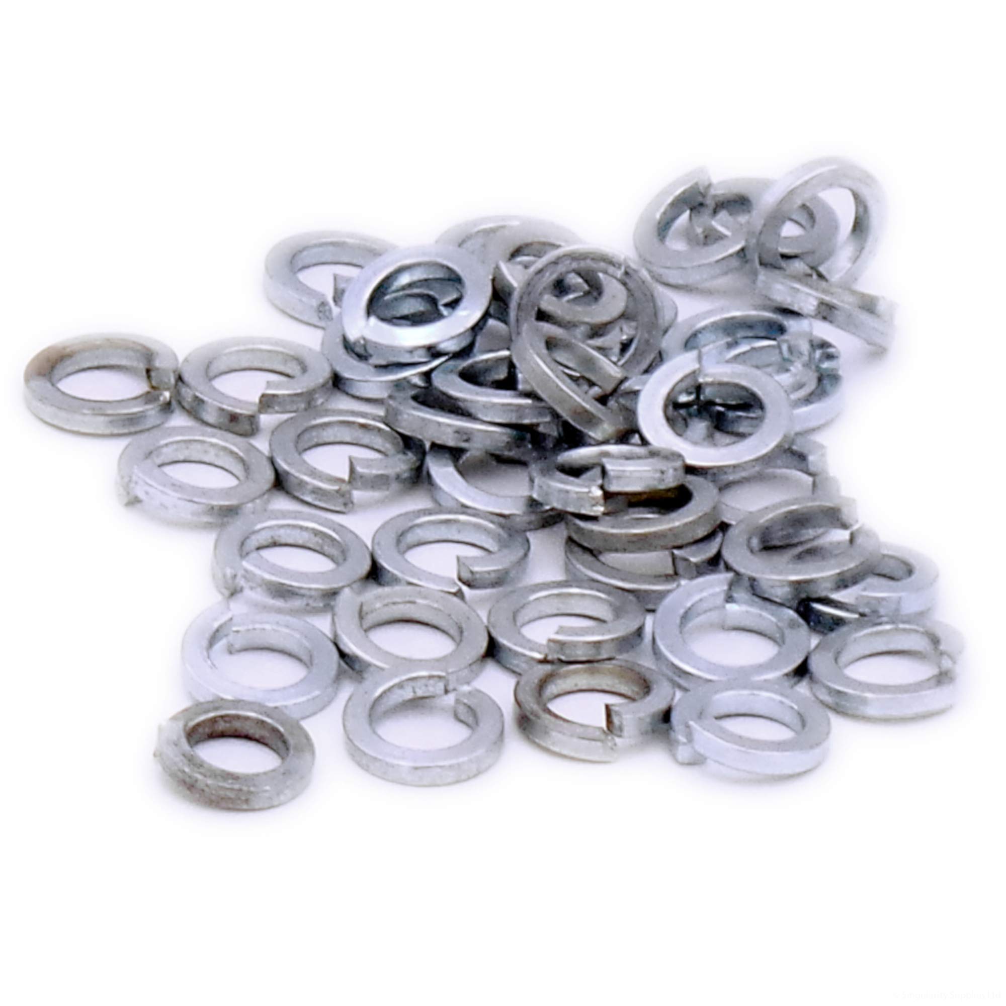 M4 (4mm) Square Spring Split Lock Washer - Steel (Pack of 40)
