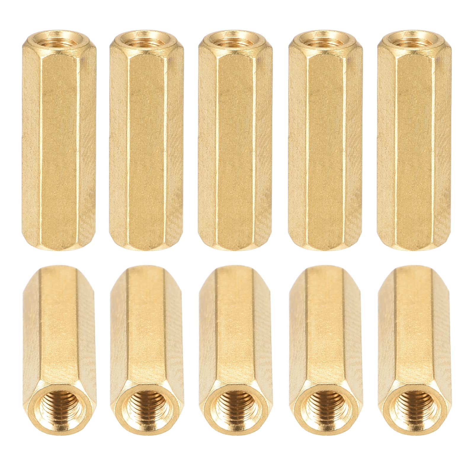 DTGN M3x15mm(DxL) - Hex Standoff Spacer Nuts -25Pack- Good for Electronic Machine - Female Brass Coupling Screws