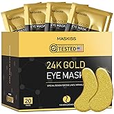 Maskiss 24k Gold Under Eye Patches (20 Pairs), eye mask, Collagen Skin Care Products, Eye Patches for Puffy Eyes, eye masks for dark circles and puffiness
