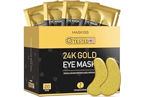 Maskiss 24k Gold Under Eye Patches (20 Pairs), eye mask, Collagen Skin Care Products, Eye Patches for Puffy Eyes, eye masks for dark circles and puffiness