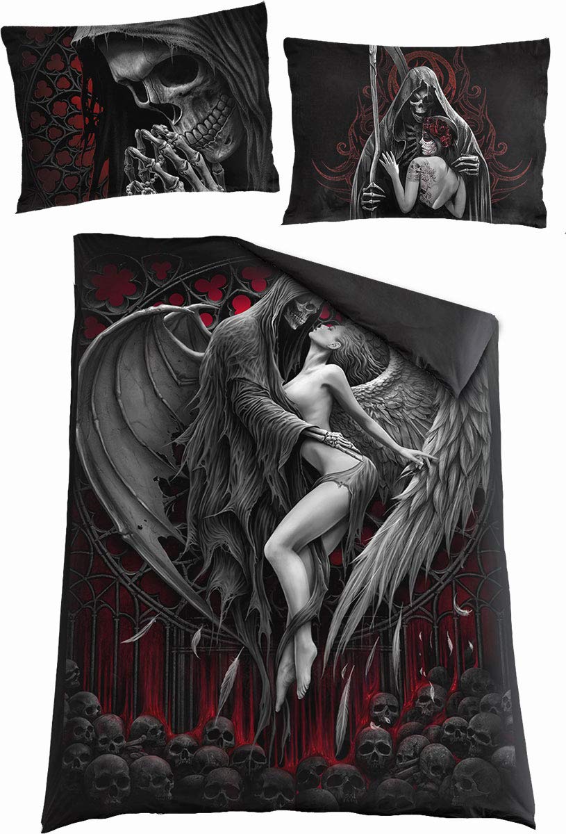 Spiral - Dead Kiss - Single Duvet Cover + UK And EU Pillow case - L