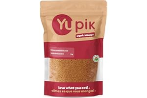 Yupik Organic Demerara Sugar 1kg, Rich Raw Brown Sugar, USDA Certified Organic, Non-GMO, Gluten-Free & Kosher, Perfect for Ba