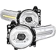 Spec-D Tuning Chrome Projector Headlights w/LED Sequential Turn Signals and Startup Animation Compatible with 2007-2014 Toyota FJ Cruiser, Left + Right Pair Headlamp Assembly