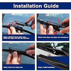 RAINTOK Windshield Wiper Blade Set Replacement for