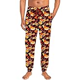 Deerose Mens Christmas Pajama Pants Xmas Drawstring Jogger Pants with Pockets