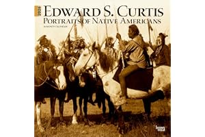 Edward S. Curtis Portraits of Native Americans | 2026 12 x 24 Inch (Hanging) Monthly Square Wall Calendar | Plastic-Free | BrownTrout | Photography USA America