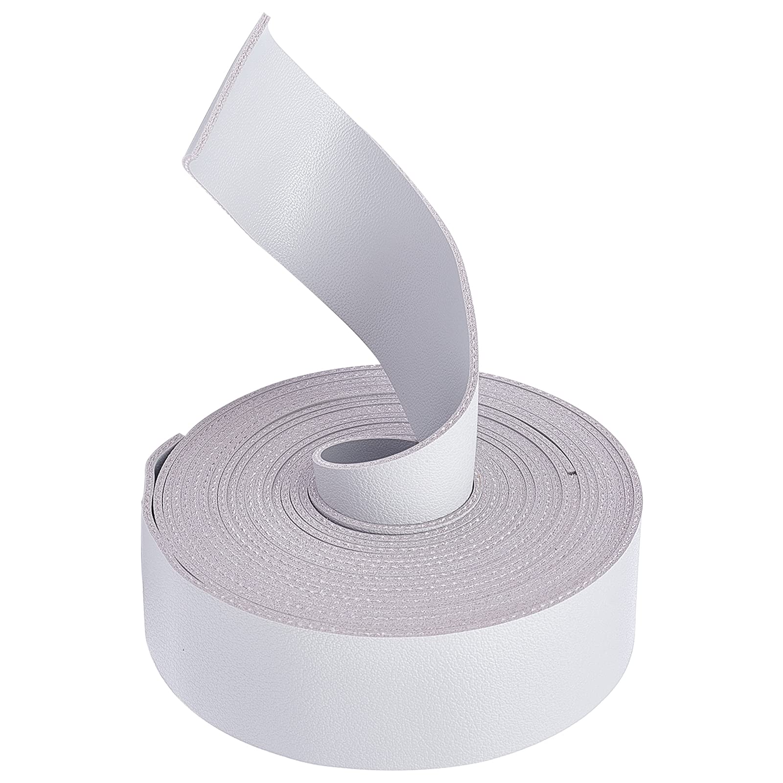 GORGECRAFT Flat Cord Leather Straps Strips 1.18" Wide DIY Leather Strap 118" Long for Clothing Jewelry Wrapping Arts Craft Projects (Grey)