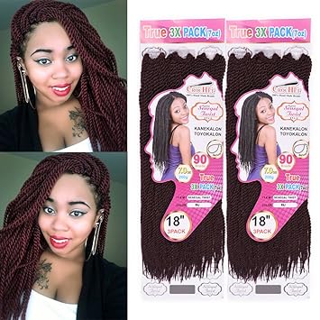 Buy 2pack 18 Senegalese Twist Crochet Hair 3pcs Pack Twist