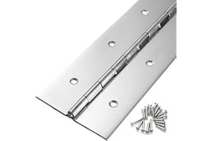 FVSEC Heavy Duty Piano Hinge 36 Inch x 3 Inch Width, True 0.060'' Thick Stainless Steel Piano Hinge for Heavy Duty Cabinet, Door, Toolbox, Wooden Box, Metal Plate, Furniture, Industrial Project