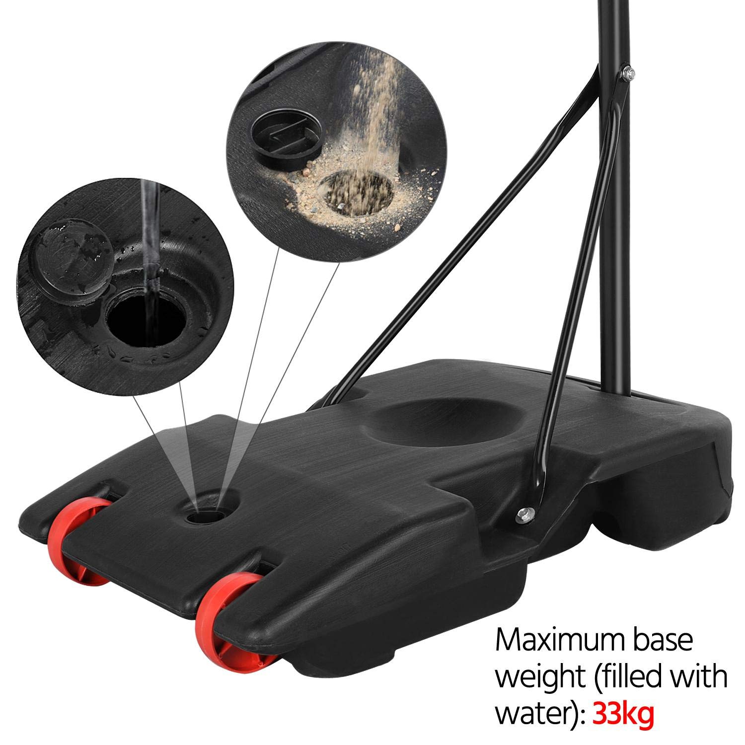 Deportes y aire libre Yaheetech Canasta de Baloncesto Tablero Portátil