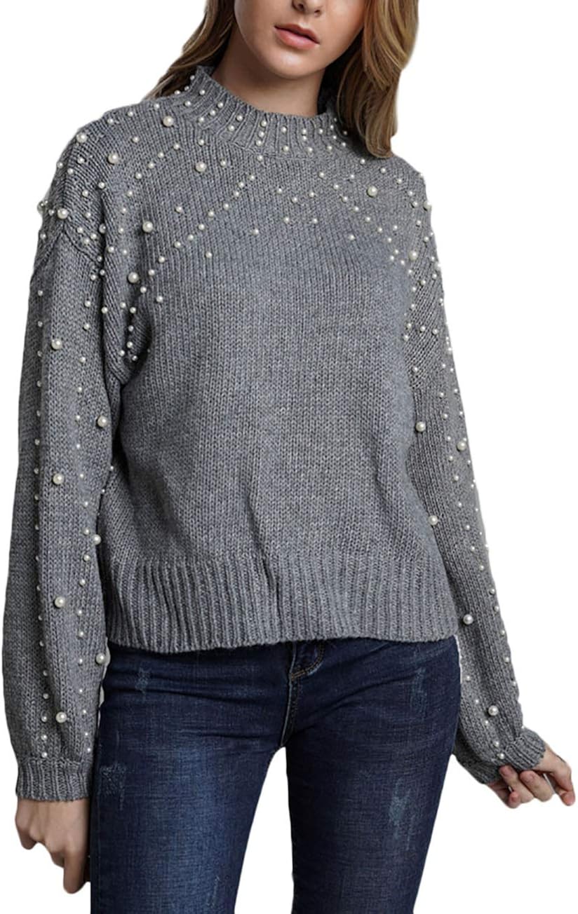Suéter De Cachemir Para Mujer 100% Jersey De Punto Con Manga De Cachemir Con Cuello Redondo L Negro | ES