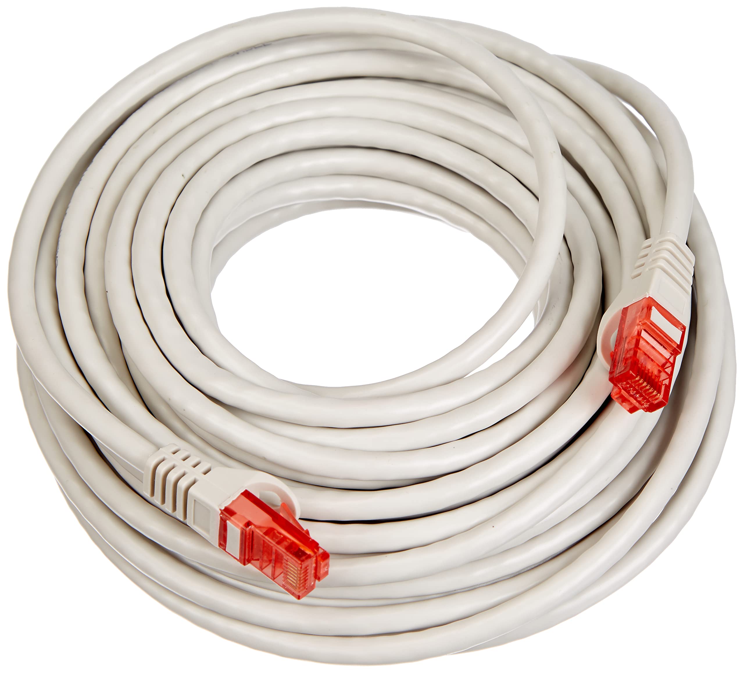 ewent CAT 6 U/UTP Patch Network Ethernet cable, transmission up to 1Gigabit, AWG 26/7, 2 RJ45 connectors. Ideal for fiber optic transmission with Gigabit/LAN regi 10m grey