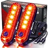 BLITZU Bike Tail Light, 2 Pack USB-C Rechargeable LED Bicycle Rear Lights | 120T, Bright LED, High Visibility Beam, 4 Modes, Easy Installation, Fast Charging, Long Battery Life, Durable, Waterproof
