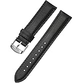 Afany Leather Watch Band for Men and Women, Quick Release Watch Strap, Black Replacement Watchband-18mm 19mm 20mm 21mm 22mm 24mm