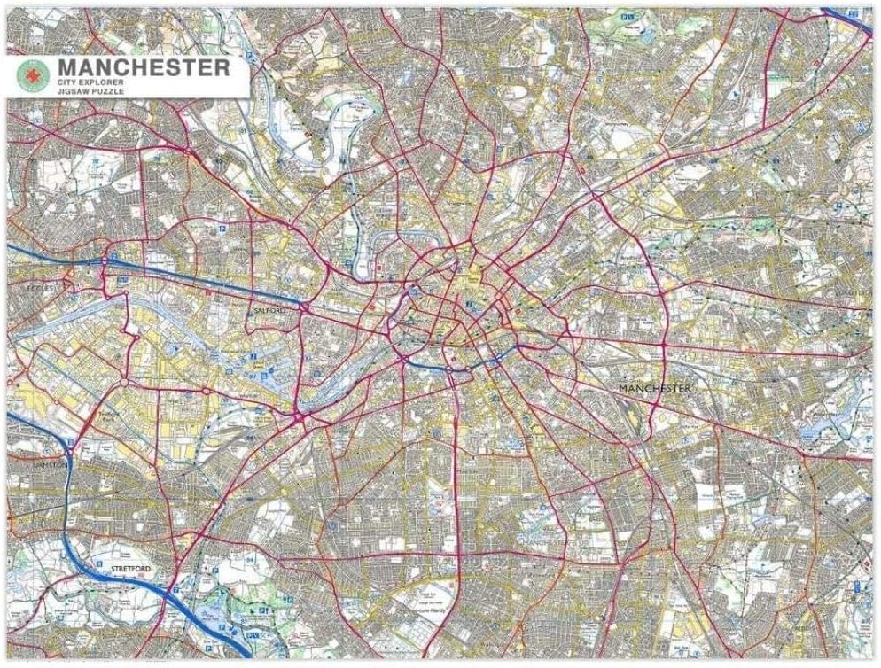 DMTWSM-Manchester City Map 1000 Piece Jigsaw Puzzle
