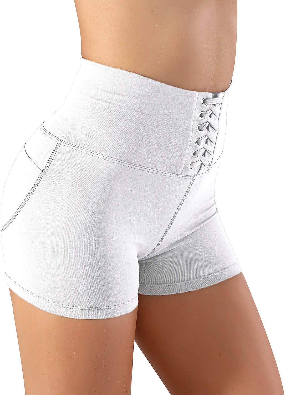 Women's High Waist Thigh Slimming Bike Fitness Running Shorts