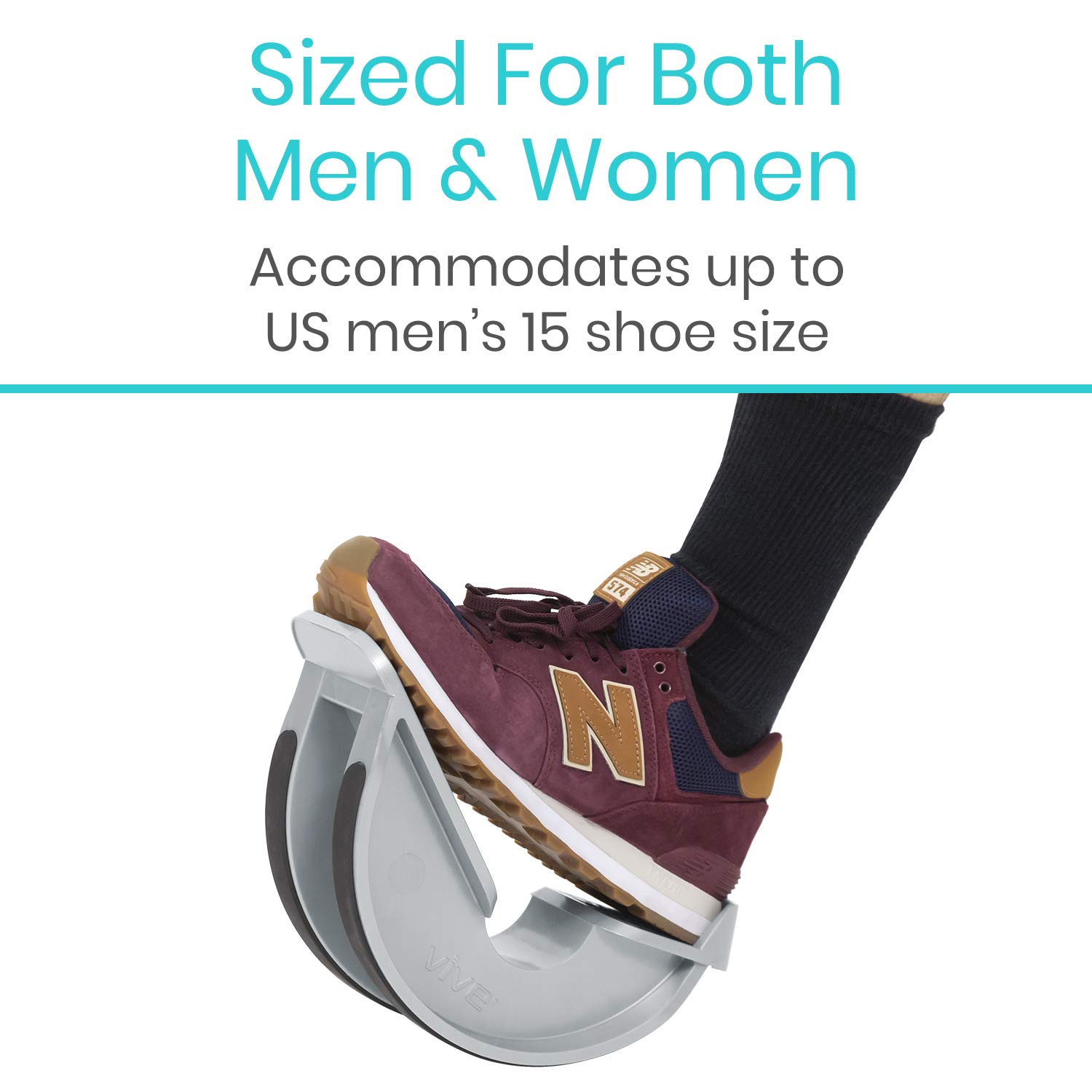 Vive Foot Rocker - Calf Stretcher for Achilles Tendinitis, Heel, Feet, Shin Splint, Plantar Fasciitis Pain Relief - Stretches Strained Leg Muscle - Ankle Wedge Stretch Improves Flexibility: Industrial & Scientific