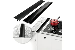 2 Pack Flexible Silicone Kitchen Stove Gap Covers, 21 Inch Gap Fillers Between Counter & Stovetop, Oven, Washer & Dryer, Food