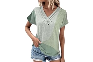 FQZWONG Lightning Deals of Today Summer Tops for Women 2024 Womens Spring Short Sleeve Shirts Casual Ladies Button Blouses