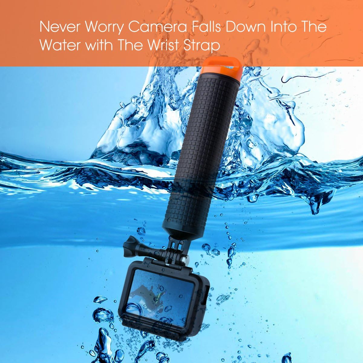 Luxebell Waterproof Floating Hand Grip, Pole Mount for Gopro Hero 8 7 6 5 Max Session 4 3+, Handle Mount Accessories for AKASO EK7000 V50 Pro Brave 4 Dragon Crosstour Campark DJI OSMO Action Camera : Camera & Photo