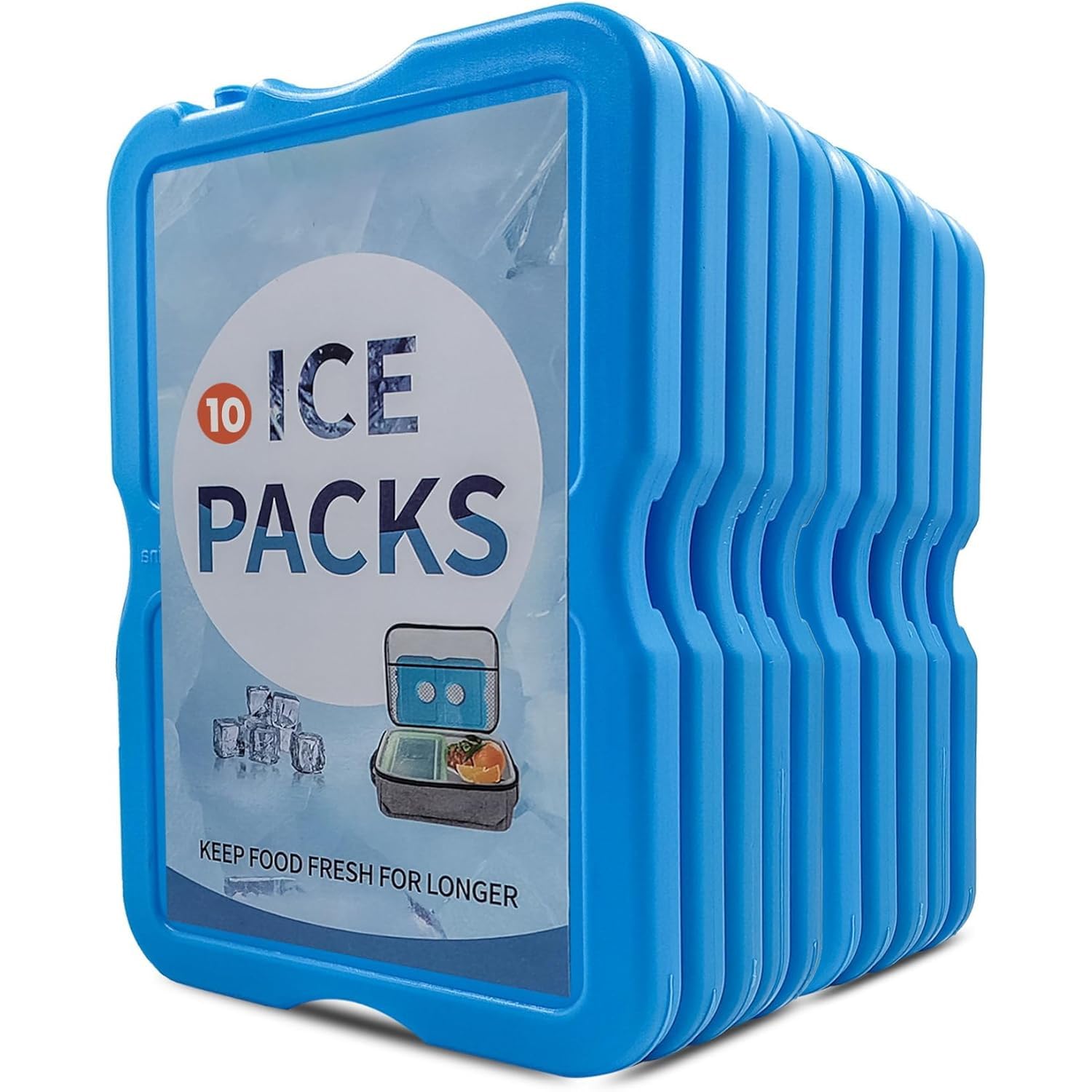 Roe Tenpo Home Freezer Blocks Ice Packs for Lunch Bags & Coolers - Slim, Reusable & BPA-Free Freezer Packs, Long-Lasting, Quick Freeze | Perfect for Picnic, Camping, & Outdoor Sports