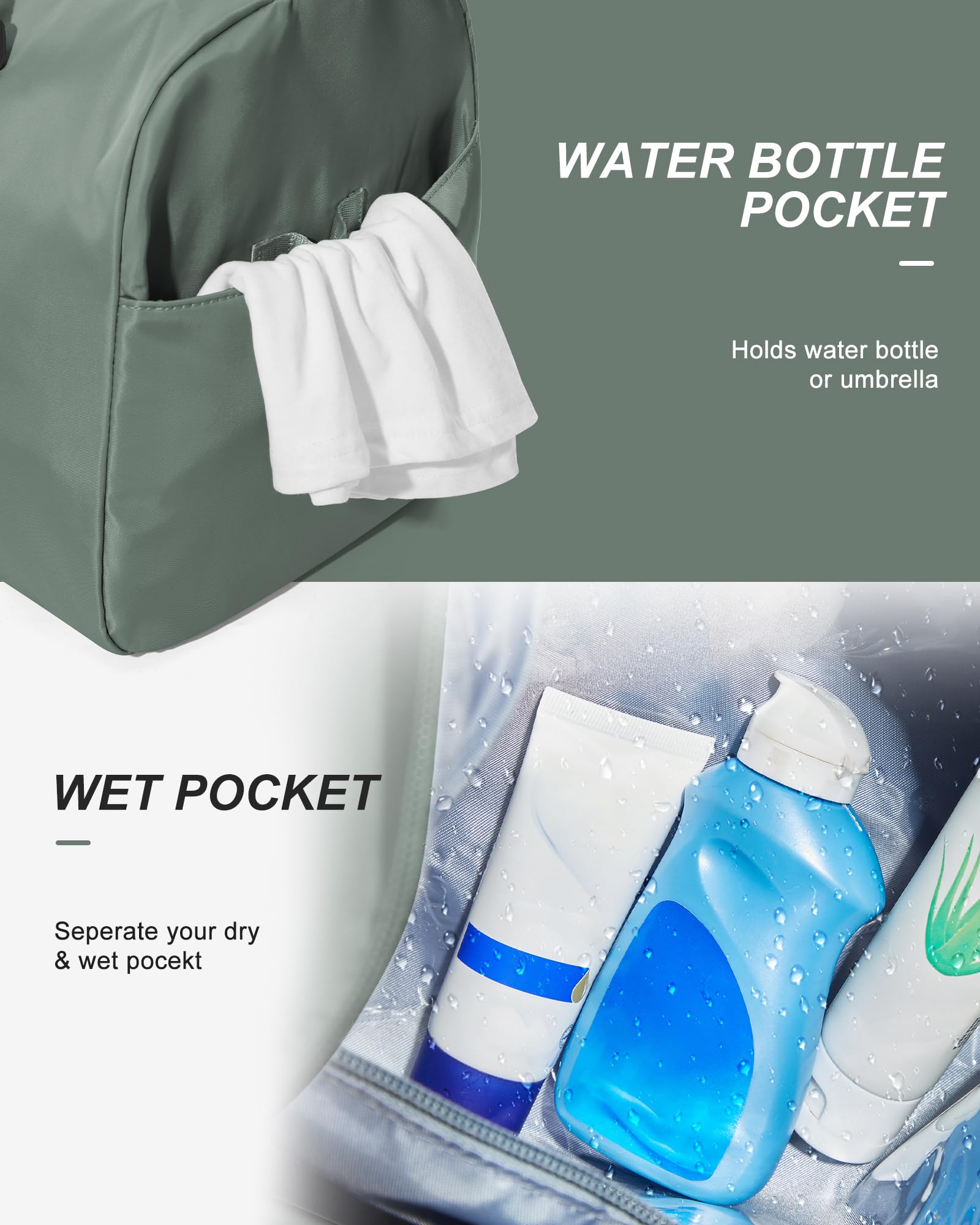 Gym Bag Womens,Travel Duffel Carry on Bag Sport Tote Bag Weekend Overnight Bag