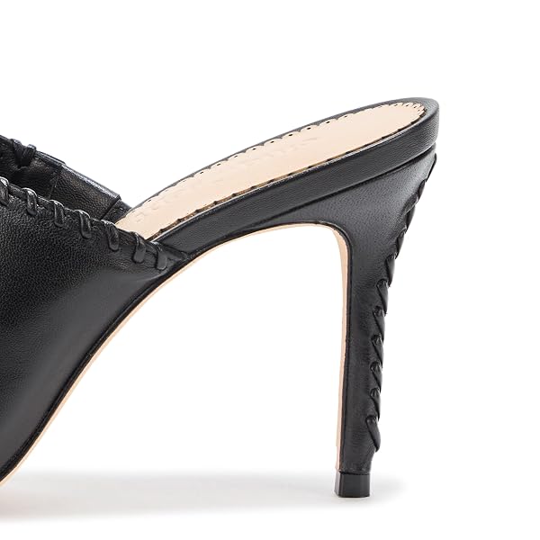 CINQ A SEPT WOMEN’S SUSAN WHIPSTICH NAPPA MULE, BLACK, 37.5