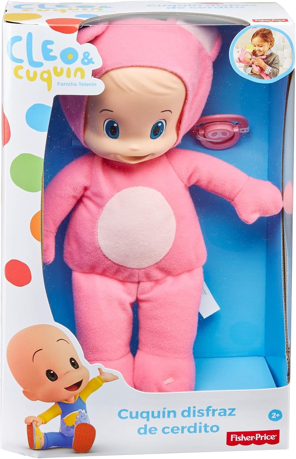 Fisher-Price Cleo Y Cuquin FXM36 - Cuquin Doll with Pig Costume, Family Toy Telerín (Mattel FXM36), Multicoloured - Image 5