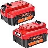 DTK [Upgraded] Replacement for Craftsman 20V Battery 6000mAh V20 for CMCB205 CMCB204 CMCB206 CMCB202 CMCB201 20V Cordless Power Tools 2 Packs