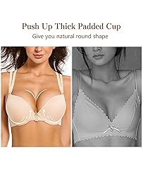 Upushall Women's Push Up Racerback Bra Front