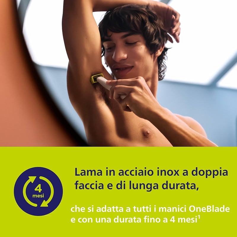 OneBlade Intimate, cura intima, rifinitura e rasatura con protezione extra della pelle, Rasatura precisa e confortevole - senza radere completamente a zero, modello QP1924/30