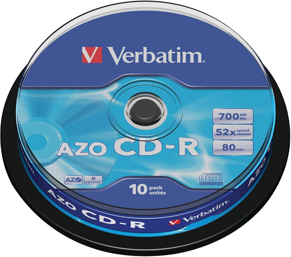Verbatim 2069211 CD-R Discs 10 Spindle Pack 52x Speed 700MB White Extra